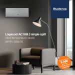 Aparat de aer conditionat Buderus Logacool AC166i.3A++/A+,3.5 KW,12000 BTU,alb Aparat de aer conditionat Buderus Logacool AC166i.3A++/A+,3.5 KW,12000 BTU,alb