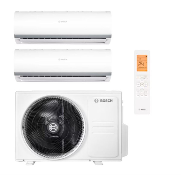 Aparat de aer conditionat multi-split Bosch Seria 2000, 9000 + 12000 BTU, unitate externa 21000 BTU, Clasa A++/A+
