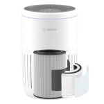 Purificator de aer Bosch Air 4000, CADR 300m3/h, Prefiltru, filtru HEPA H13, filtru carbon activ, senzor de praf, timer, alb