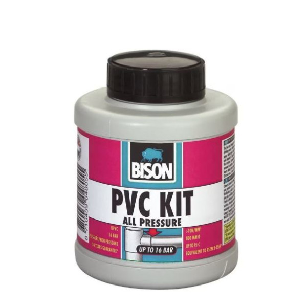 Adeziv pentru Conducte de Presiune Bison PVC Kit, 250 ml