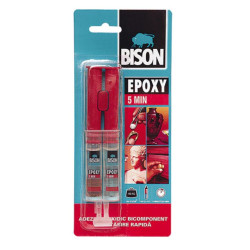 Adeziv rapid bicomponent Bison Epoxy 5minute, 2x12ml, blister
