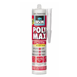 Adeziv Bison Poly Max Cristal Express, MS polimer, 300g, Transparent