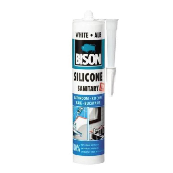 Silicon sanitar Bison, 280ml, Alb