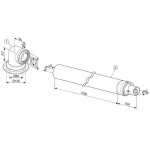 Kit evacuare gaze arse orizontal D=60/100 mm, L=1000 mm cu cot 90° cu puncte masura si flansa pentru montaj pe centrala Kit evacuare gaze arse orizontal D=60/100 mm, L=1000 mm cu cot 90° cu puncte masura si flansa pentru montaj pe centrala