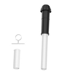 Kit evacuare gaze arse vertical D=80/125 mm, L=1277 mm negru (NU include adaptor cu puncte masură)