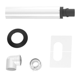 Kit evacuare gaze arse orizontal telescopic D=80/125 mm, L=335-560